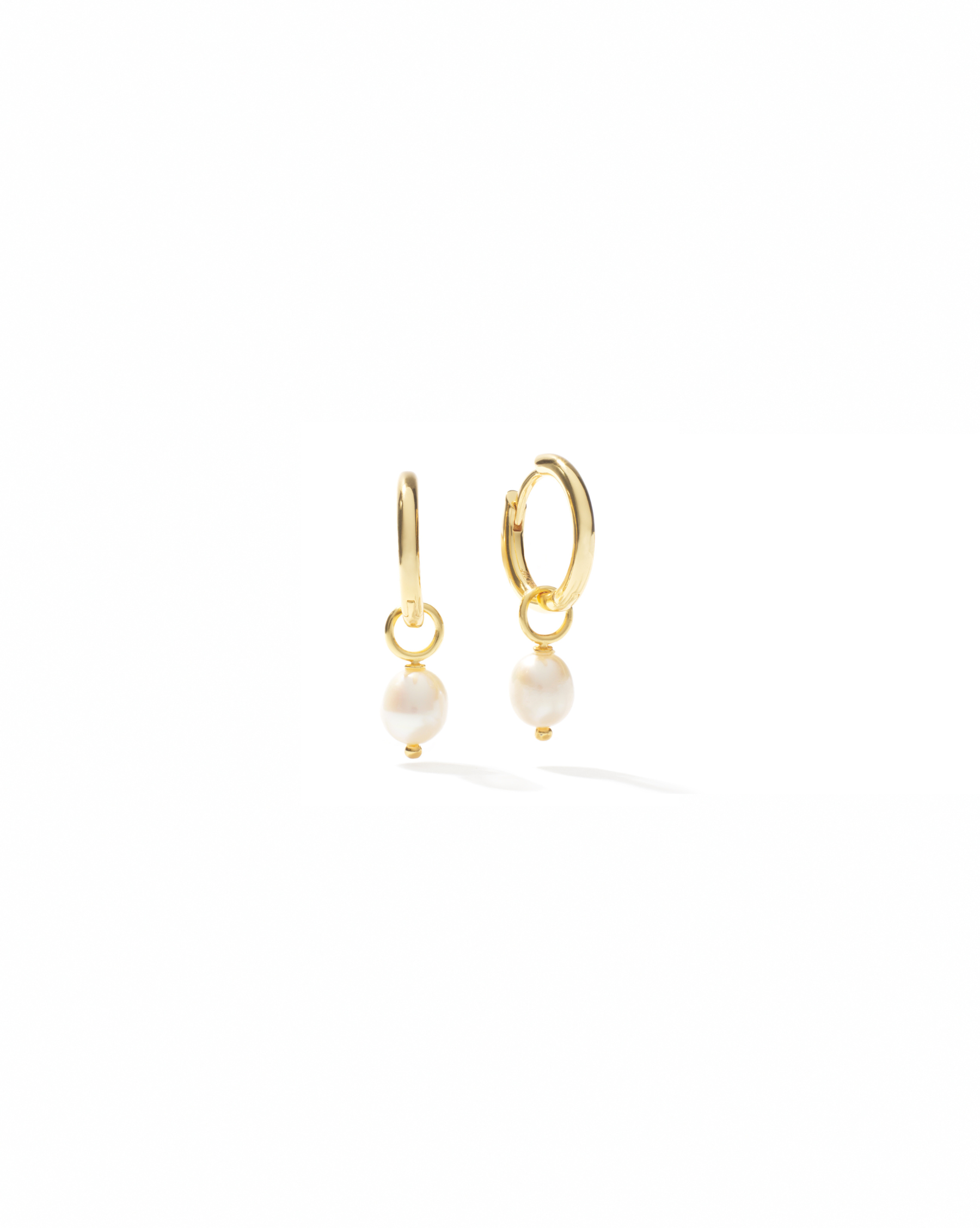 Vermeil Freshwater Pearl Gold Hoops
