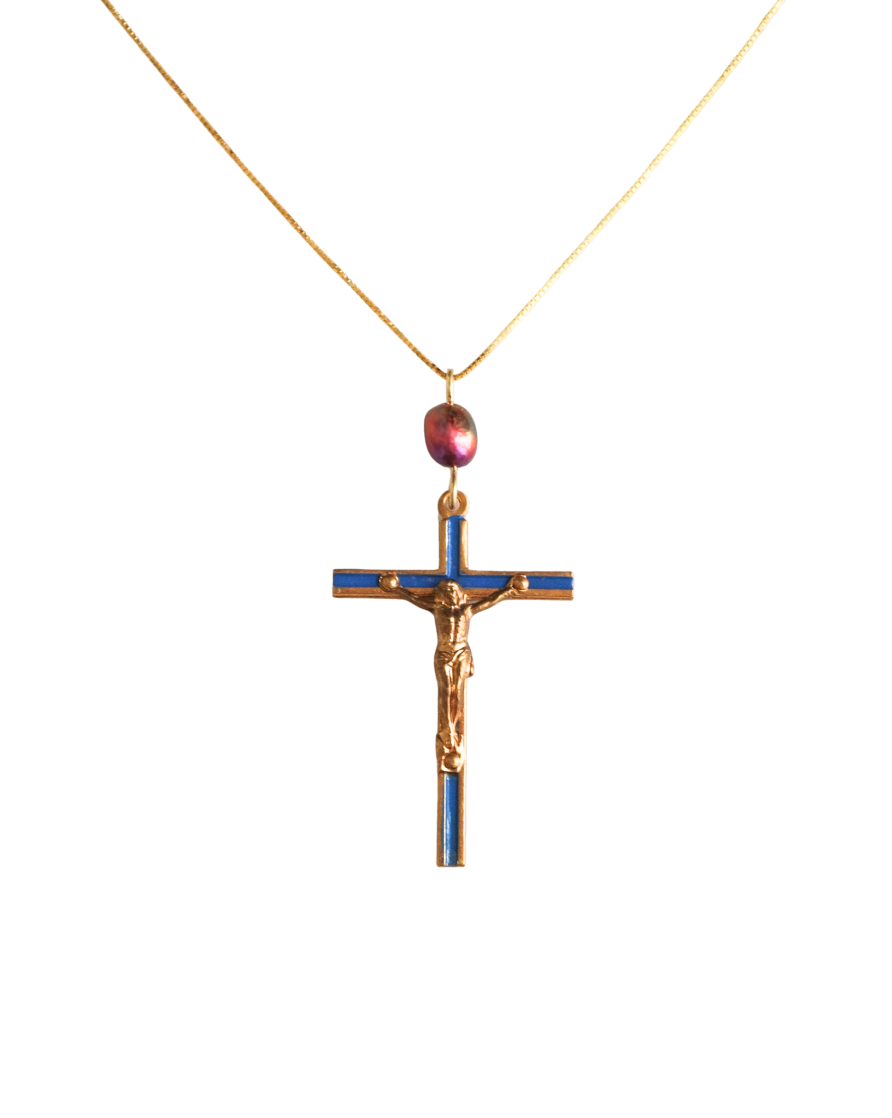Blue Crucifix Vintage
