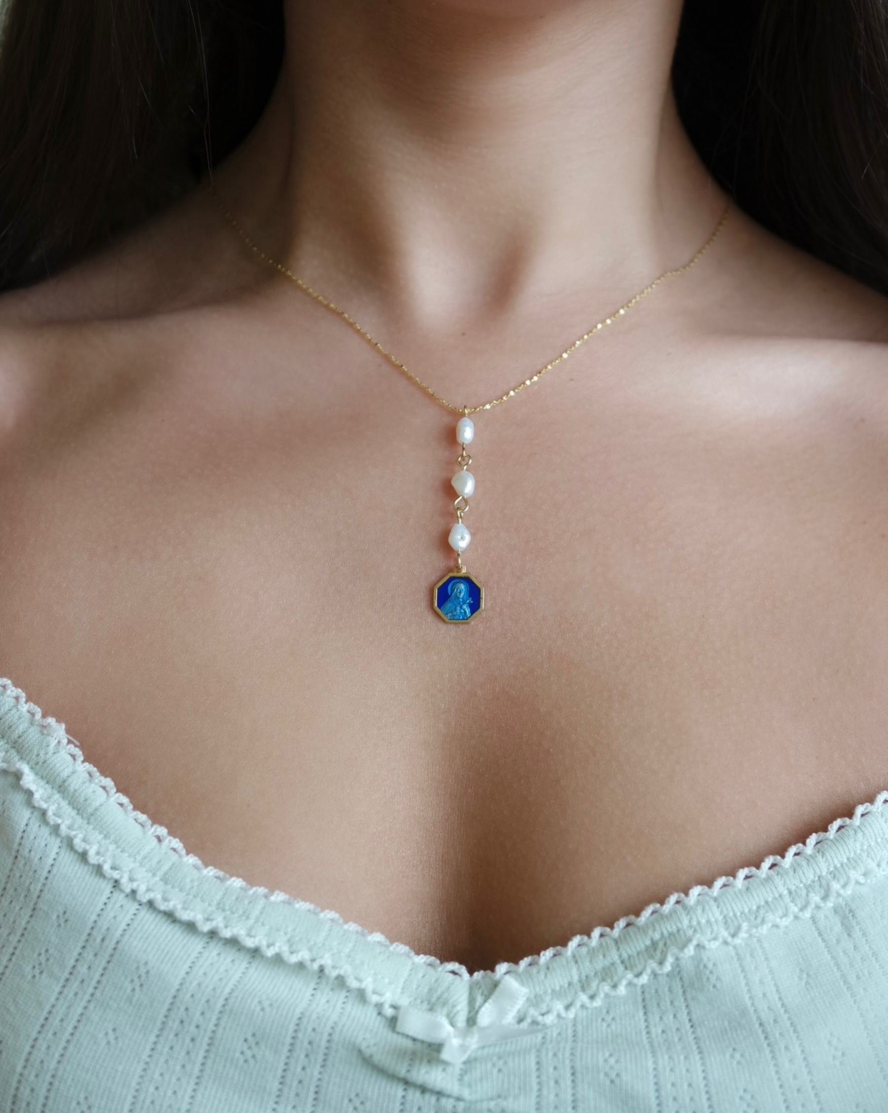 St. Therese Blue Vintage