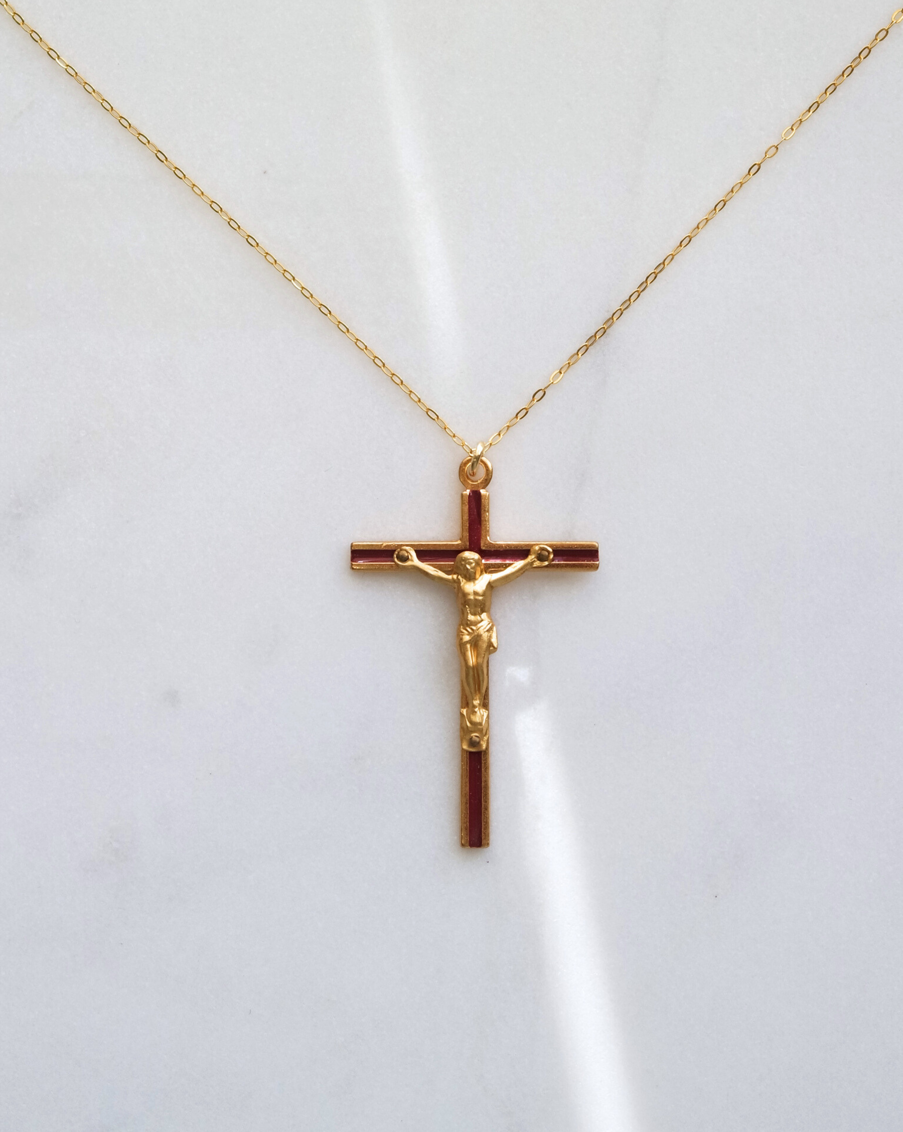 Burgundy Crucifix
