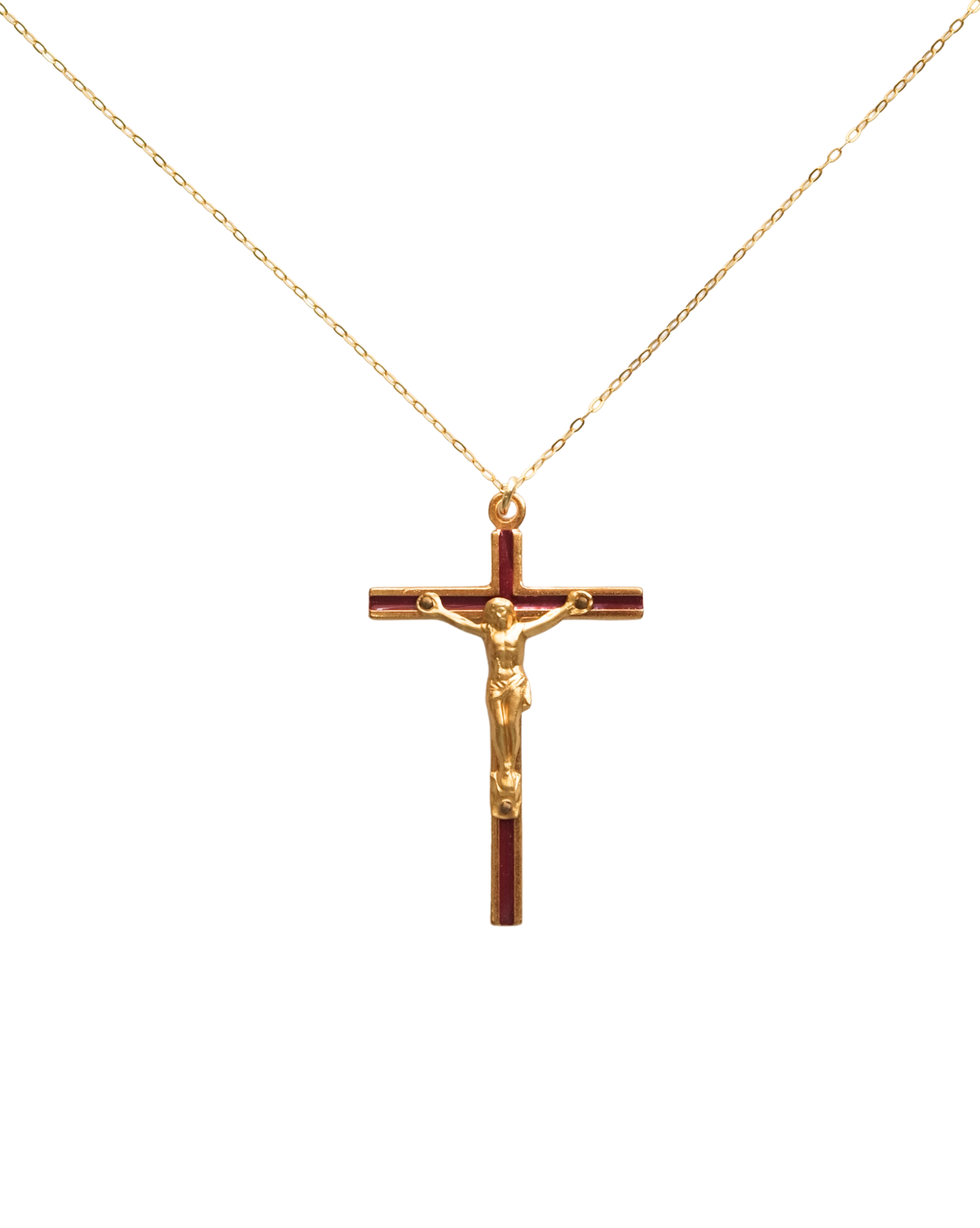 Burgundy Crucifix